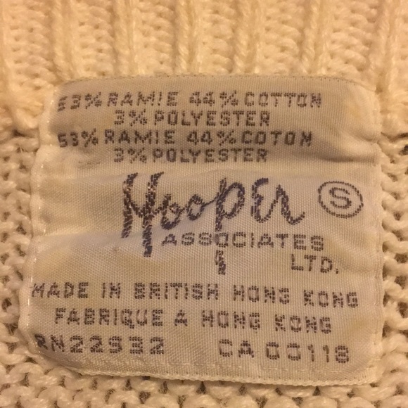 VTG S/M Sweater Medium Ramie Cotton Sweater, Cotton Sleeves, , PolyCotton - Picture 5 of 5